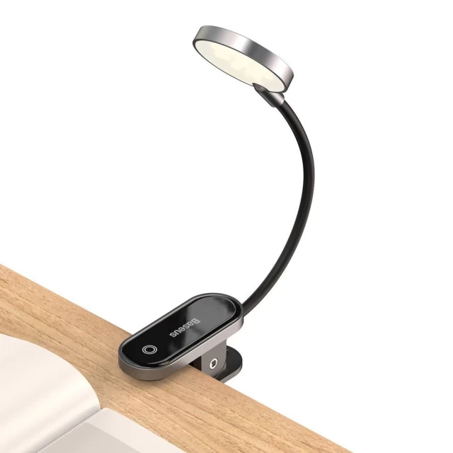 Настільна світлодіодна лампа Baseus Comfort Reading Mini Clip Lamp Dark Grey (DGRAD-0G)